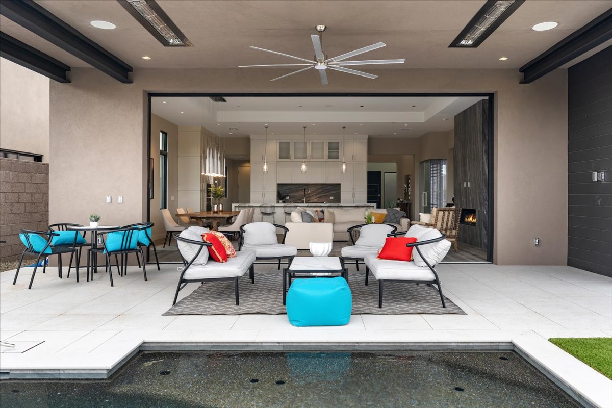 Backyard of a luxury home in Scottsdale's Seven Desert Mountain.