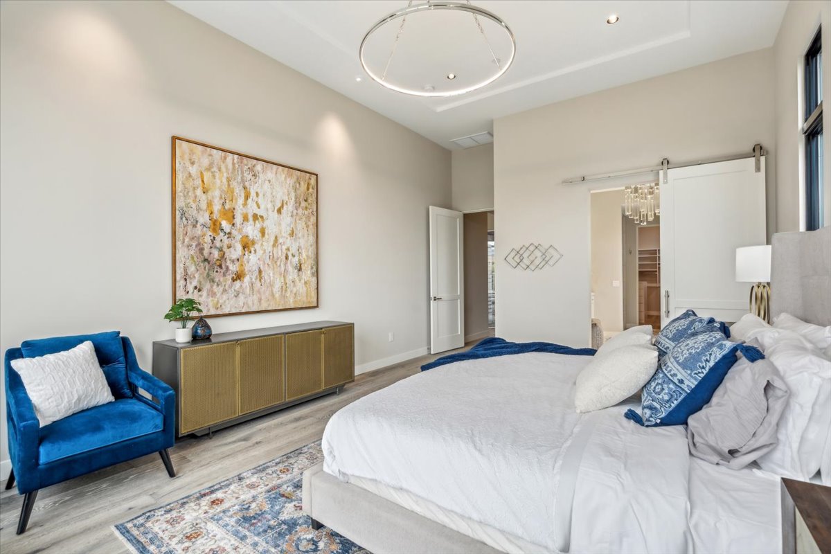 Bedroom of a luxury home in Scottsdale's Seven Desert Mountain.