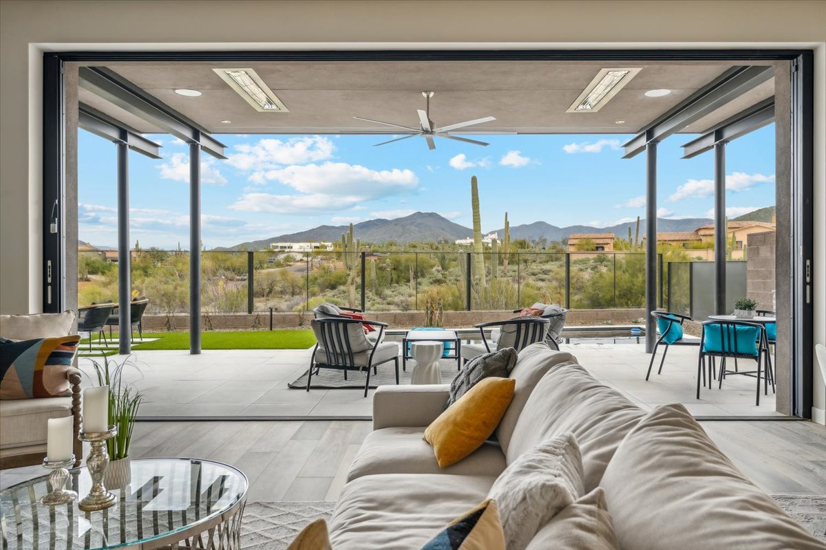 Backyard of a luxury home in Scottsdale's Seven Desert Mountain.