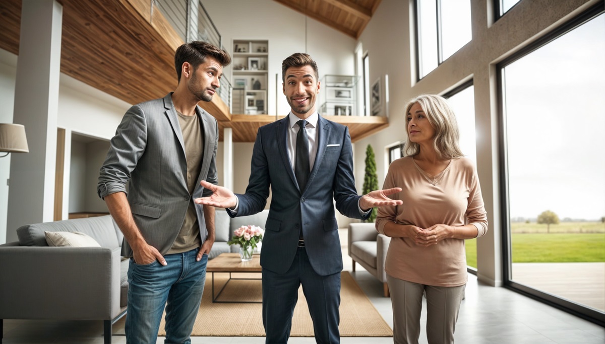 A real estate agent in a dual agency.