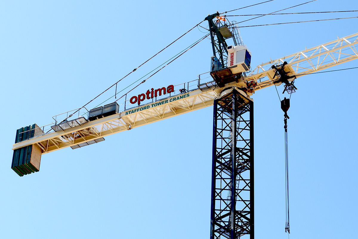 Construction progress at Optima McDowell Mountain Village in North Scottsdale.