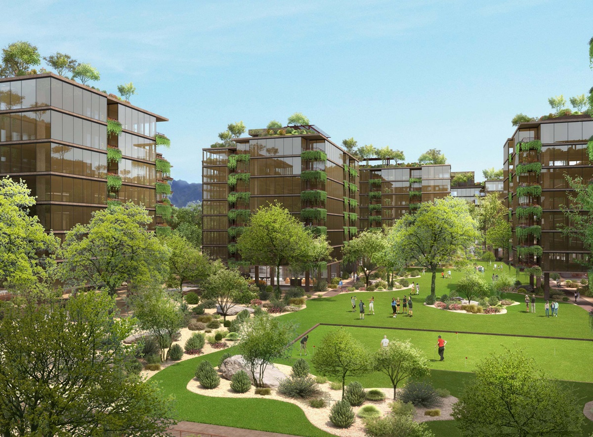 Rendering of Optima McDowell Mountain Village.