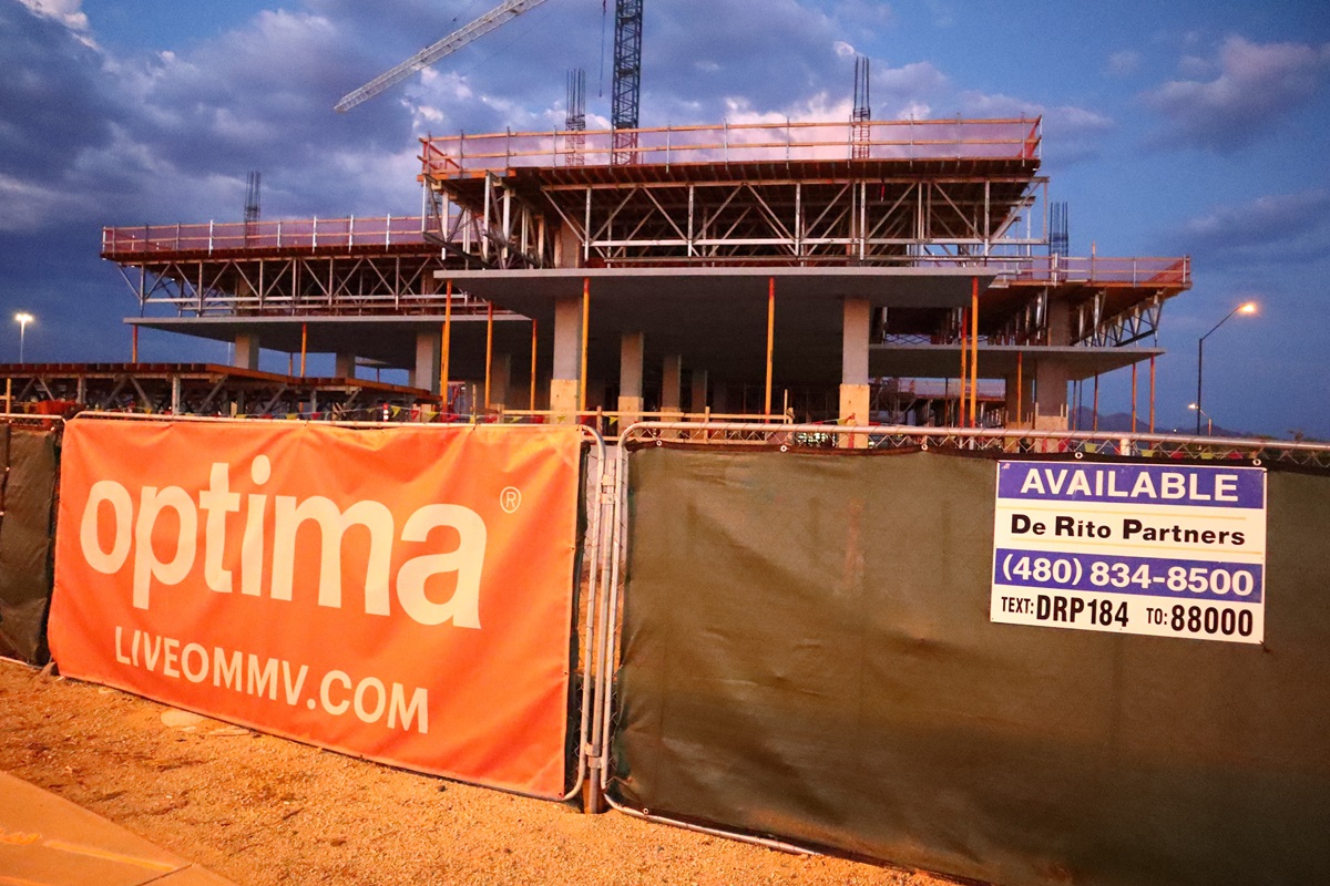 Optima McDowell Mountain under construction in July 2024.