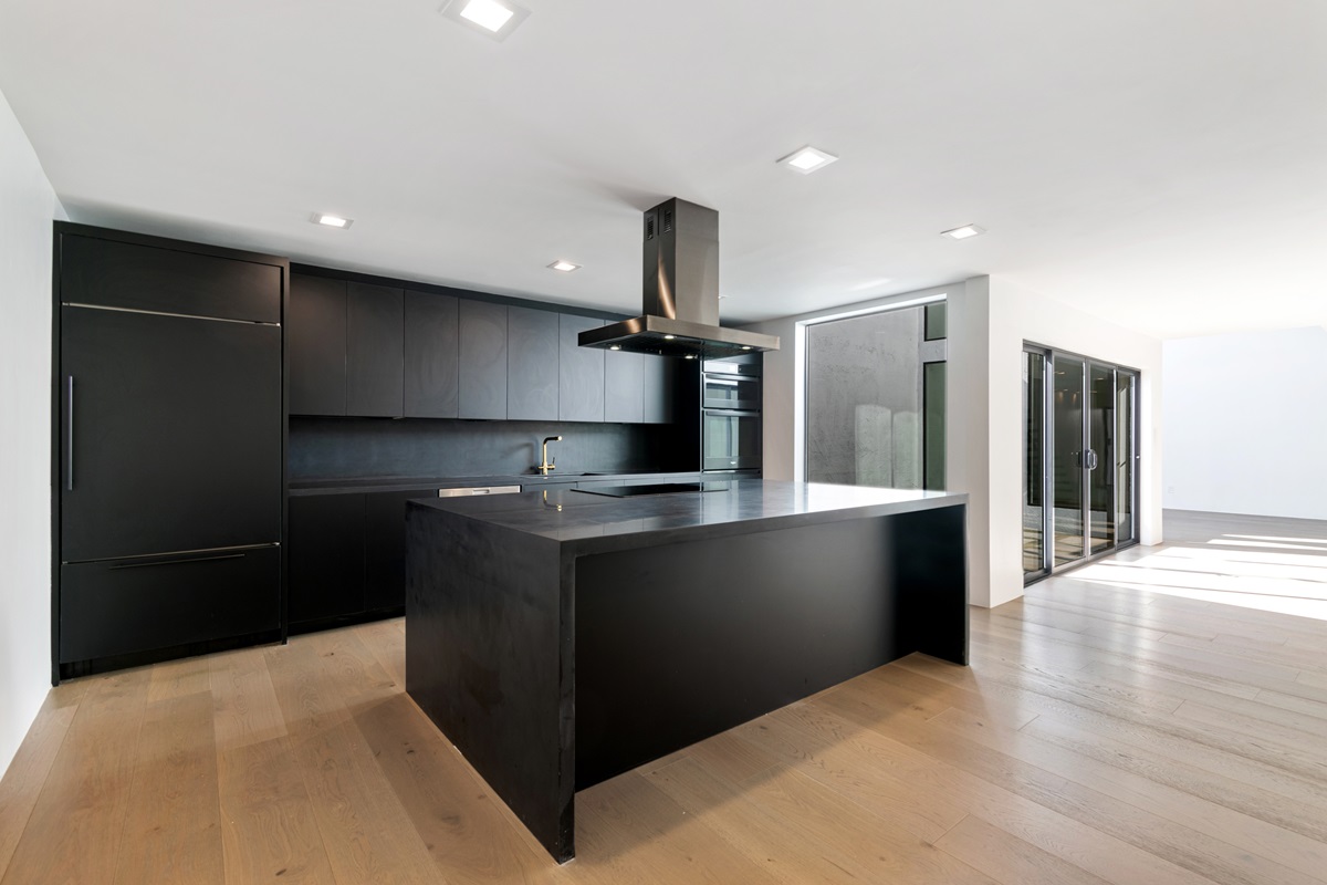 Modern townhome kitchen in Royale Gardens in Old Town Scottsdale.