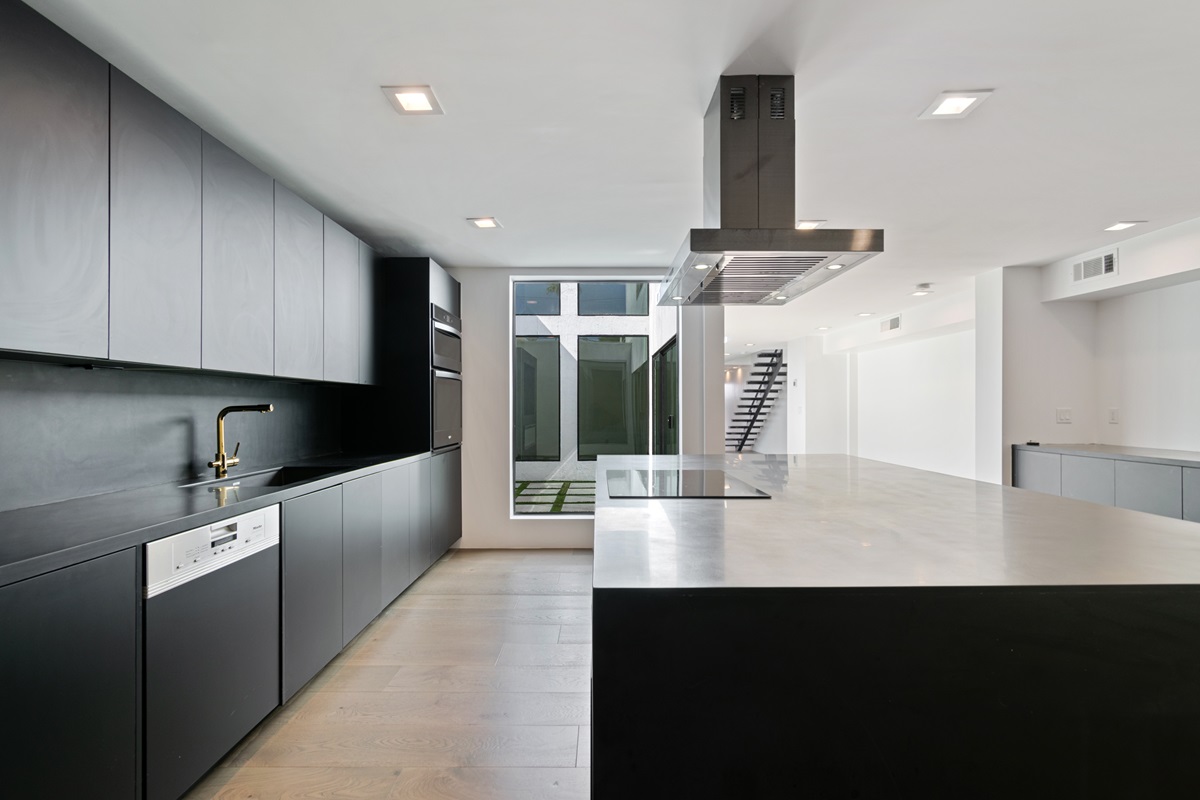 Modern townhome kitchen in Royale Gardens in Old Town Scottsdale.