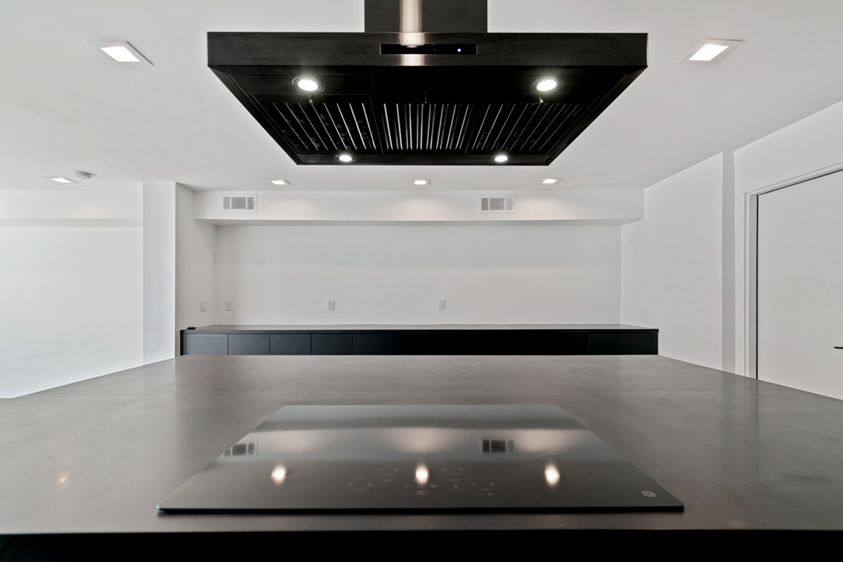 Modern townhome kitchen in Royale Gardens in Old Town Scottsdale.