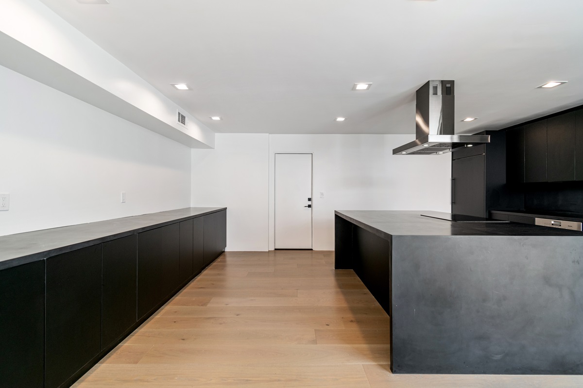 Modern townhome kitchen in Royale Gardens in Old Town Scottsdale.