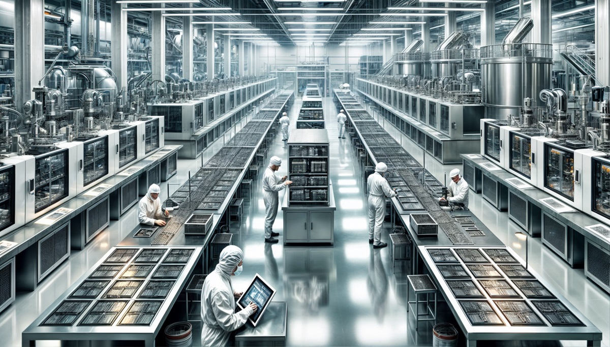 Rendering of a semiconductor facility.