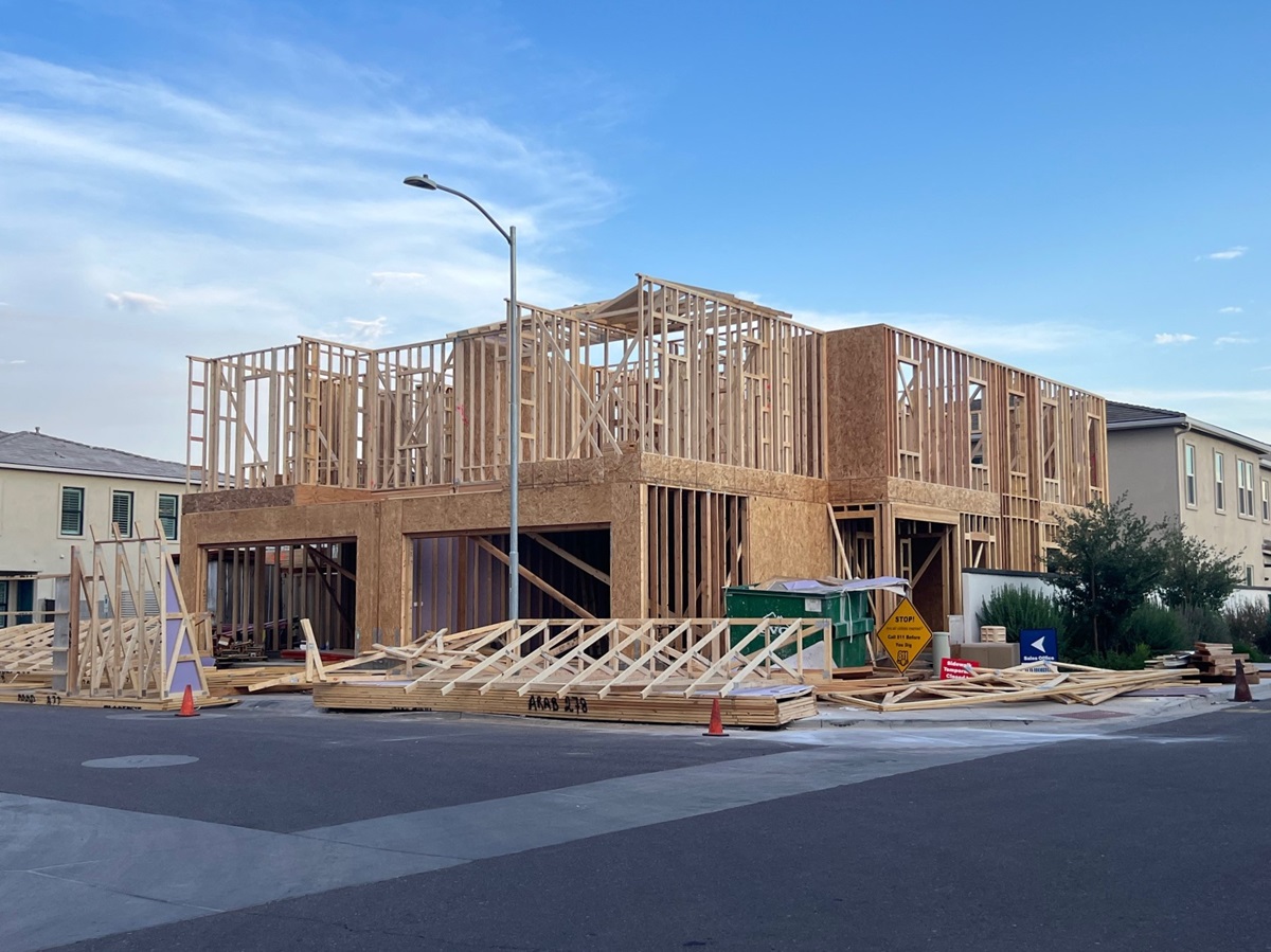 A new home under construction.