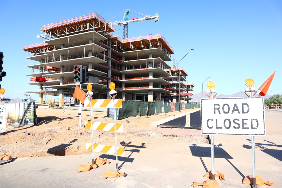Construction photo of Optima McDowell Mountain located in Scottsdale.