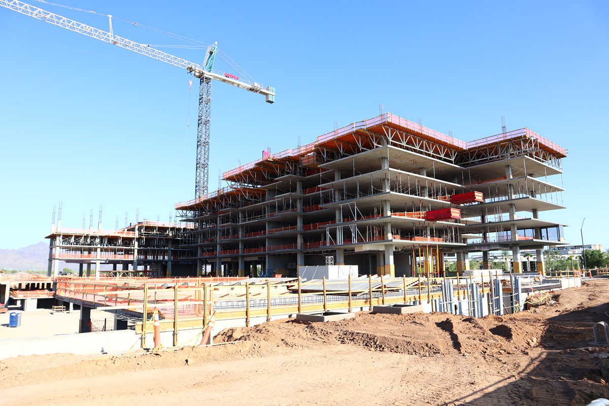 Construction photo of Optima McDowell Mountain located in Scottsdale.