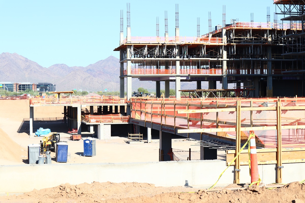 Construction photo of Optima McDowell Mountain located in Scottsdale.