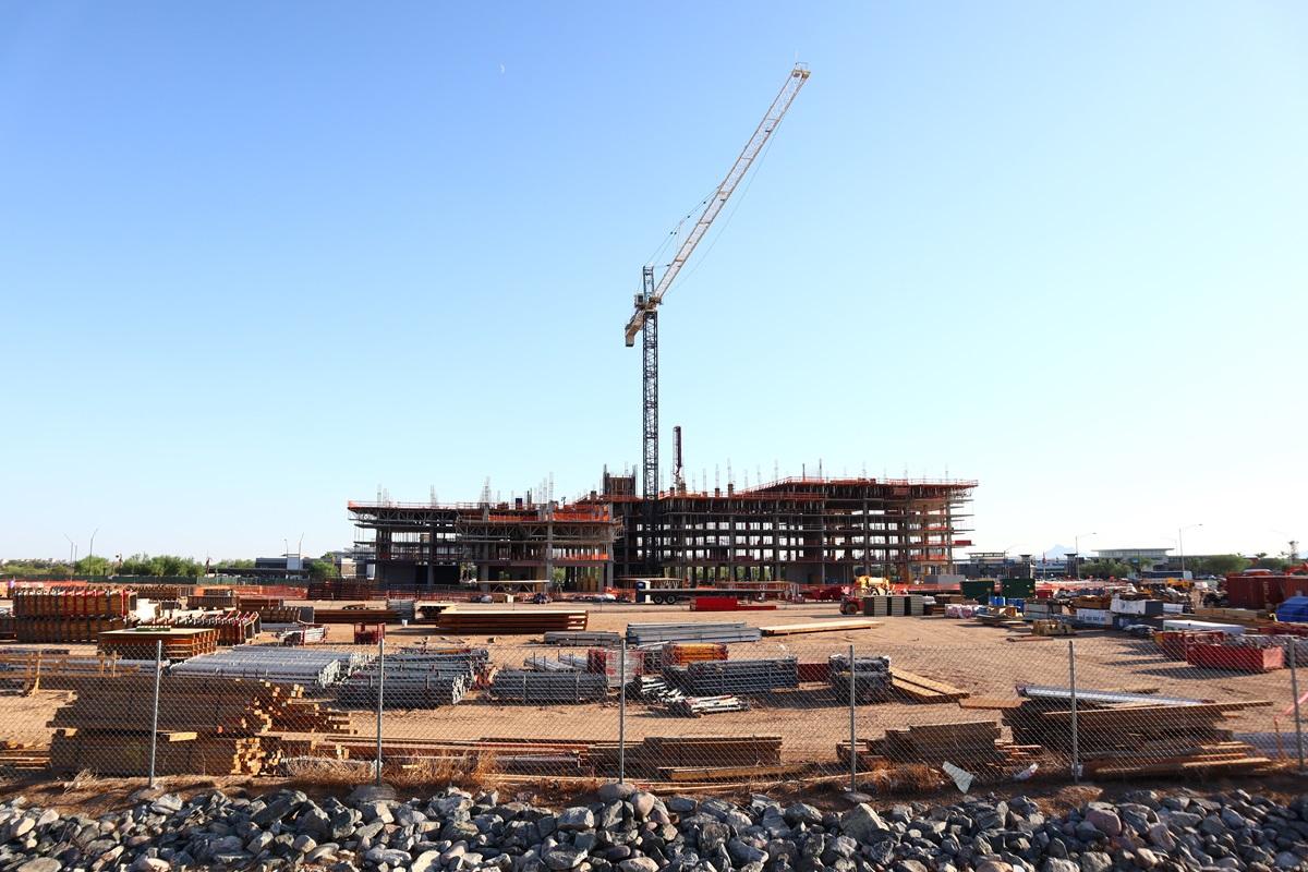 Construction photo of Optima McDowell Mountain located in Scottsdale.