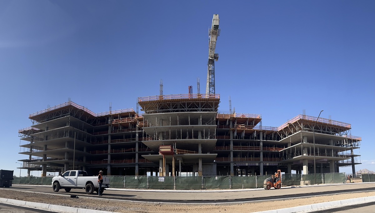 Construction photo of Optima McDowell Mountain located in Scottsdale.