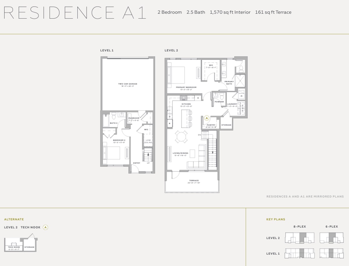 A floor plan for Atavia luxury condos in North Scottsdale.
