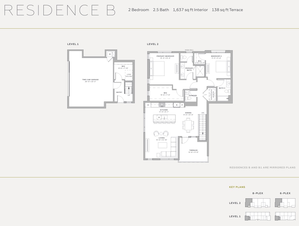 A floor plan for Atavia luxury condos in North Scottsdale.
