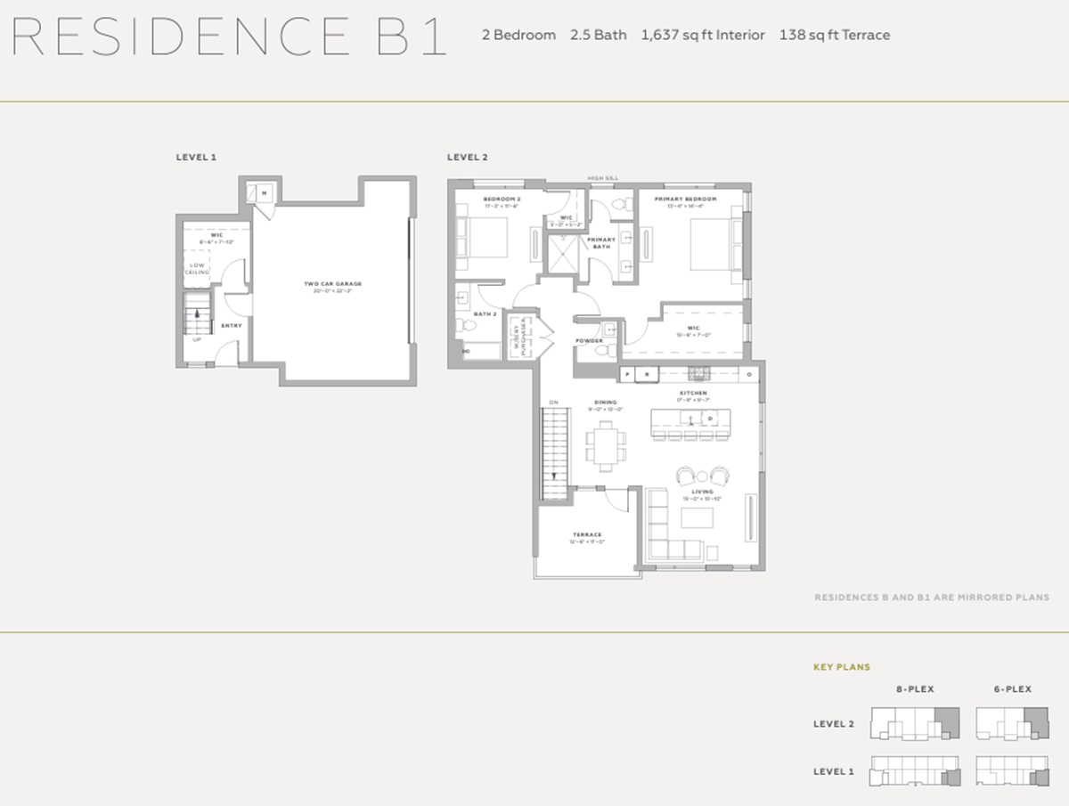 A floor plan for Atavia luxury condos in North Scottsdale.