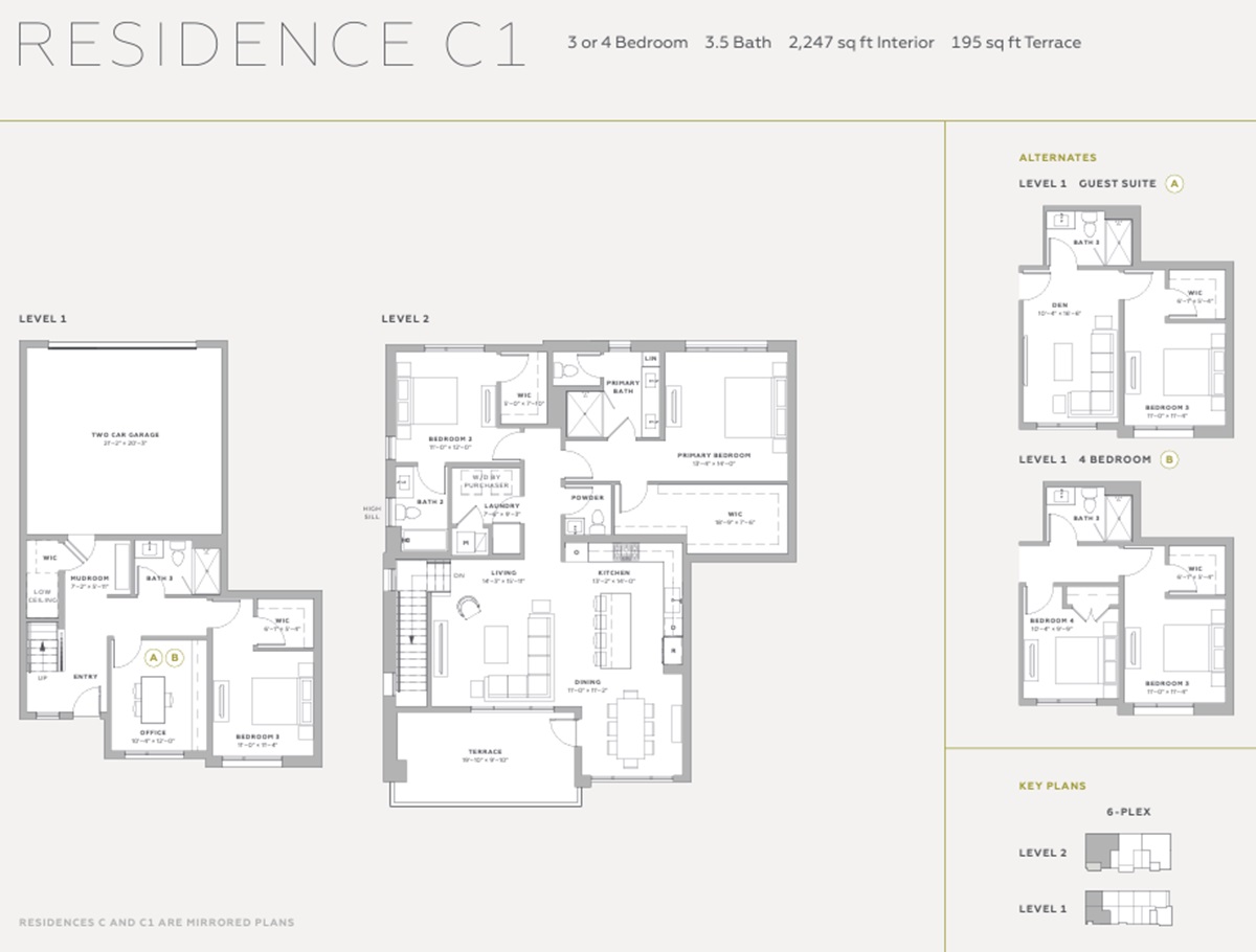 A floor plan for Atavia luxury condos in North Scottsdale.