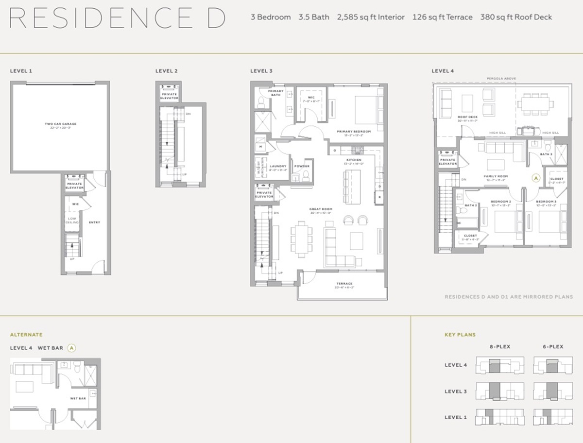 A floor plan for Atavia luxury condos in North Scottsdale.