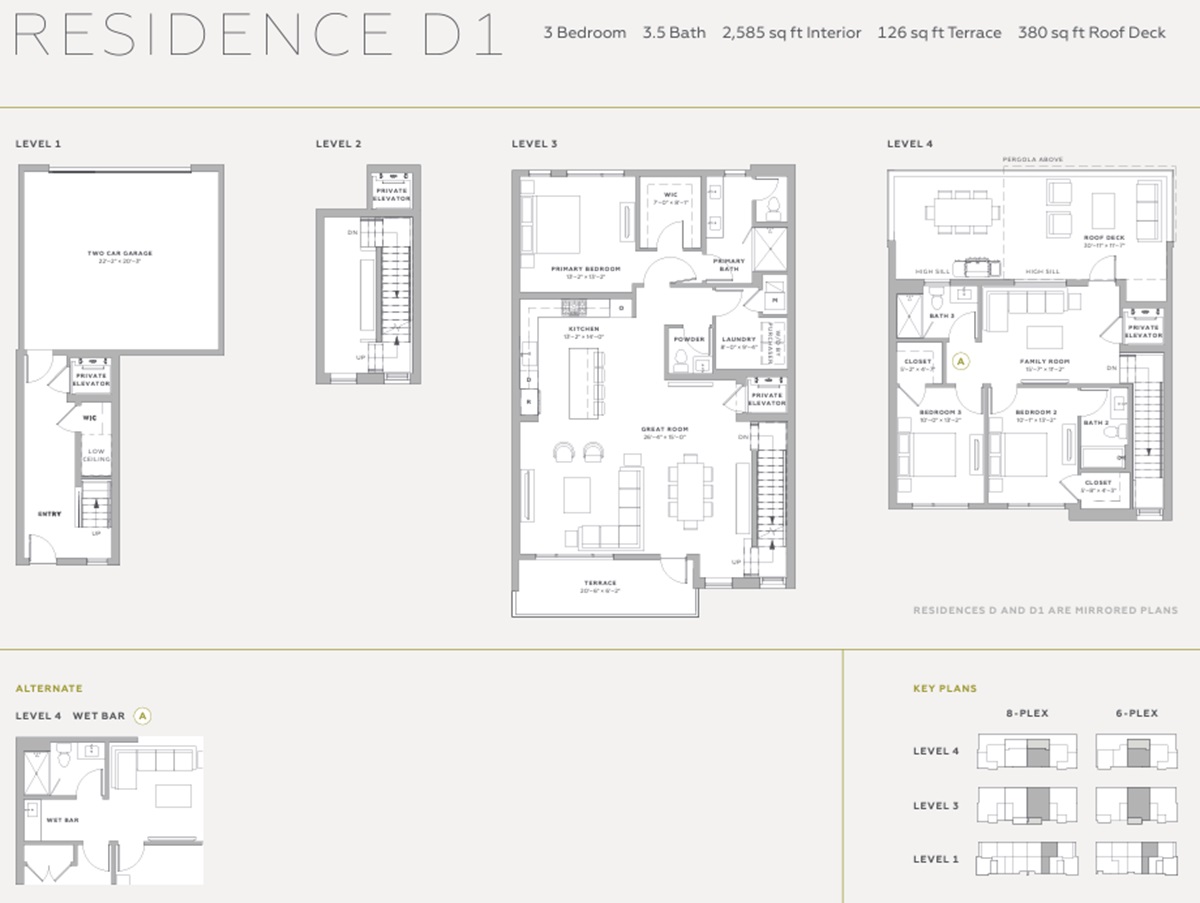 A floor plan for Atavia luxury condos in North Scottsdale.
