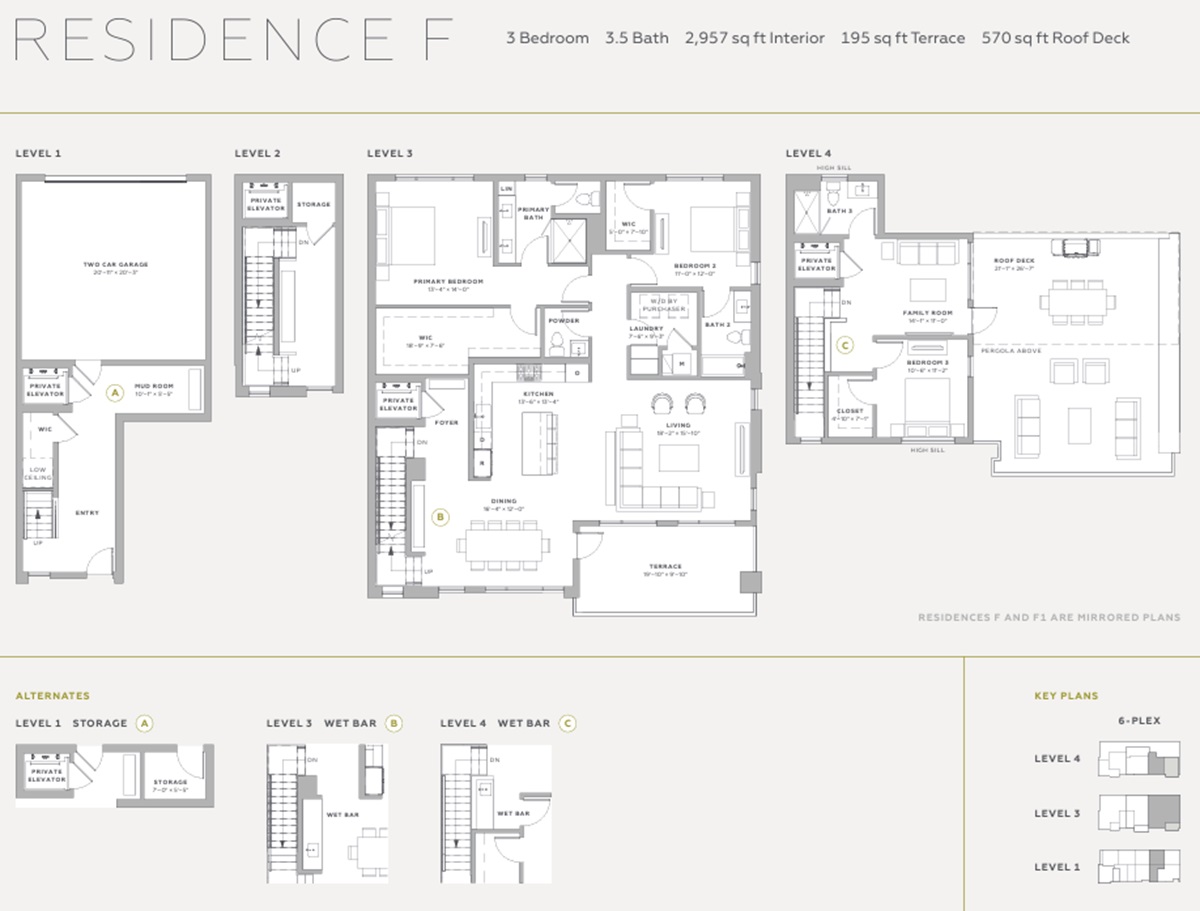 A floor plan for Atavia luxury condos in North Scottsdale.