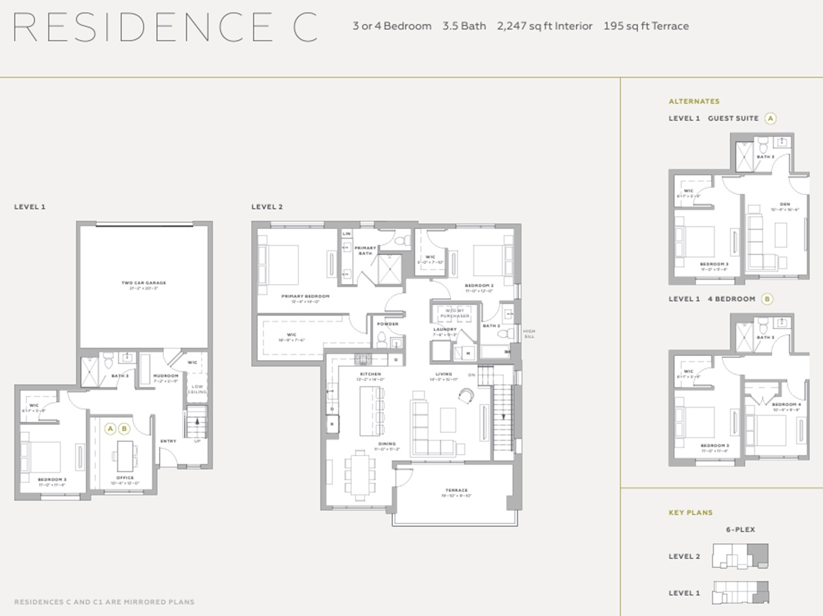 A floor plan for Atavia luxury condos in North Scottsdale.