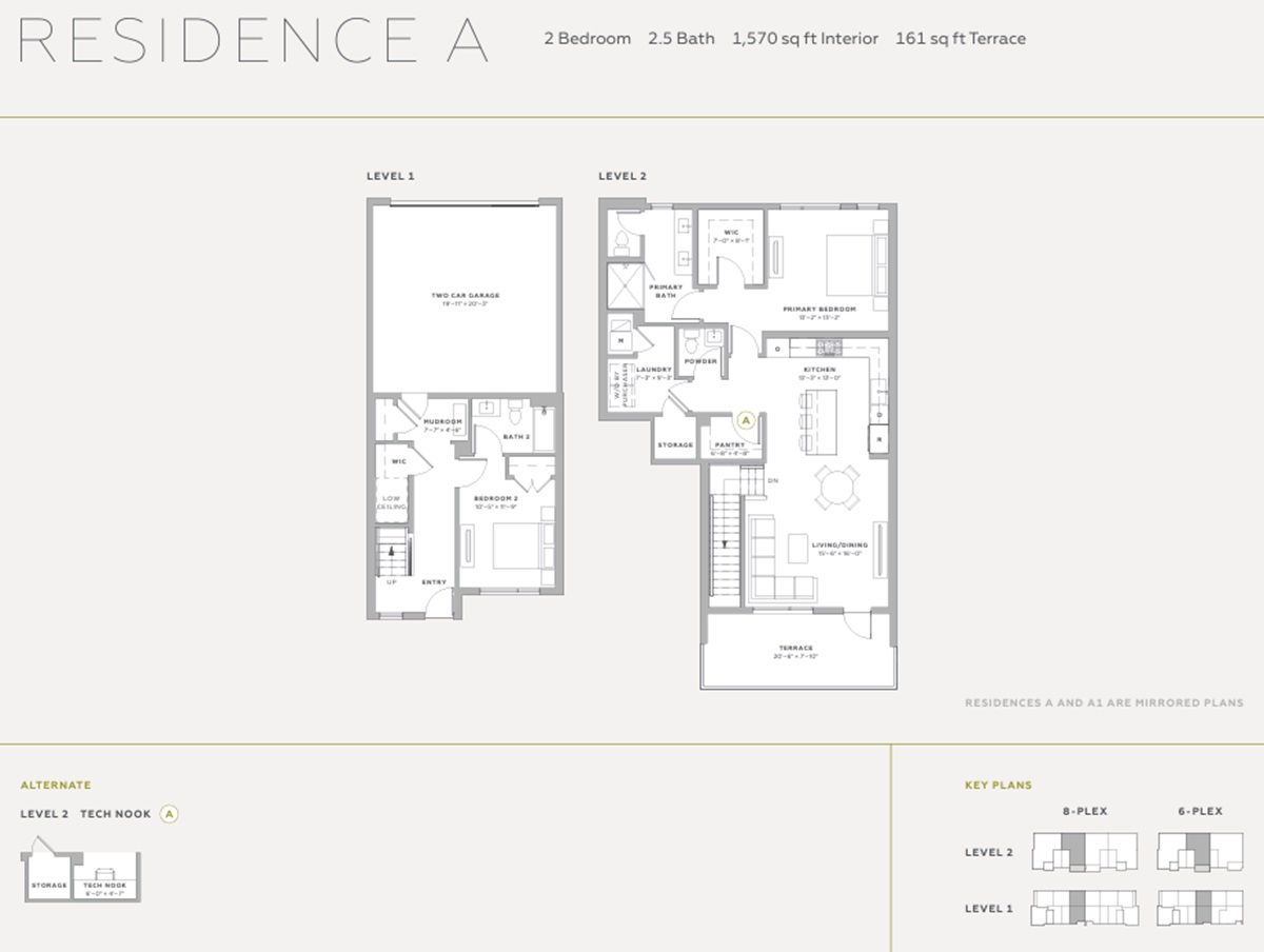 A floor plan for Atavia luxury condos in North Scottsdale.