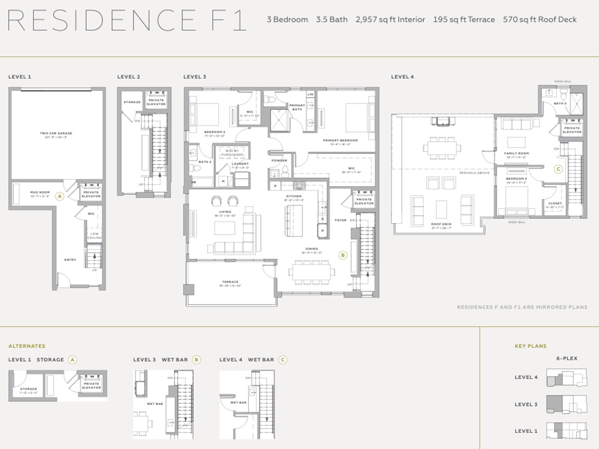 A floor plan for Atavia luxury condos in North Scottsdale.
