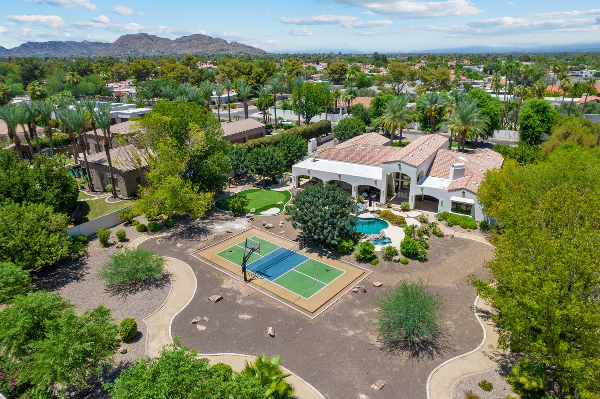 A home in Greater Phoenix seen from a drone.
