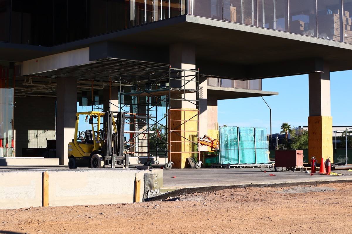 Photo of Optima McDowell Mountain Village under construction in Scottsdale.