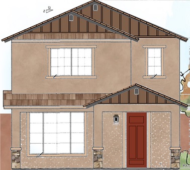 Rendering of a home at Parkside Villas.