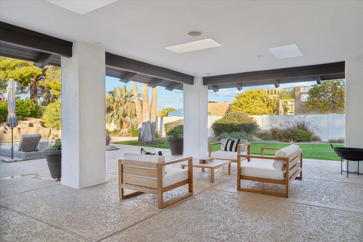 Patio of luxury home in Paradise Valley, Arizona.