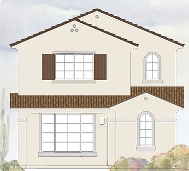 Rendering of a home at Parkside Villas.