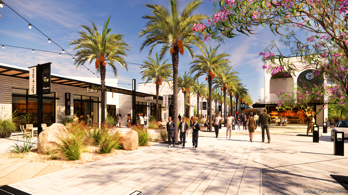 Rendering of the Metropolitan featuring shops, dining, and public spaces.