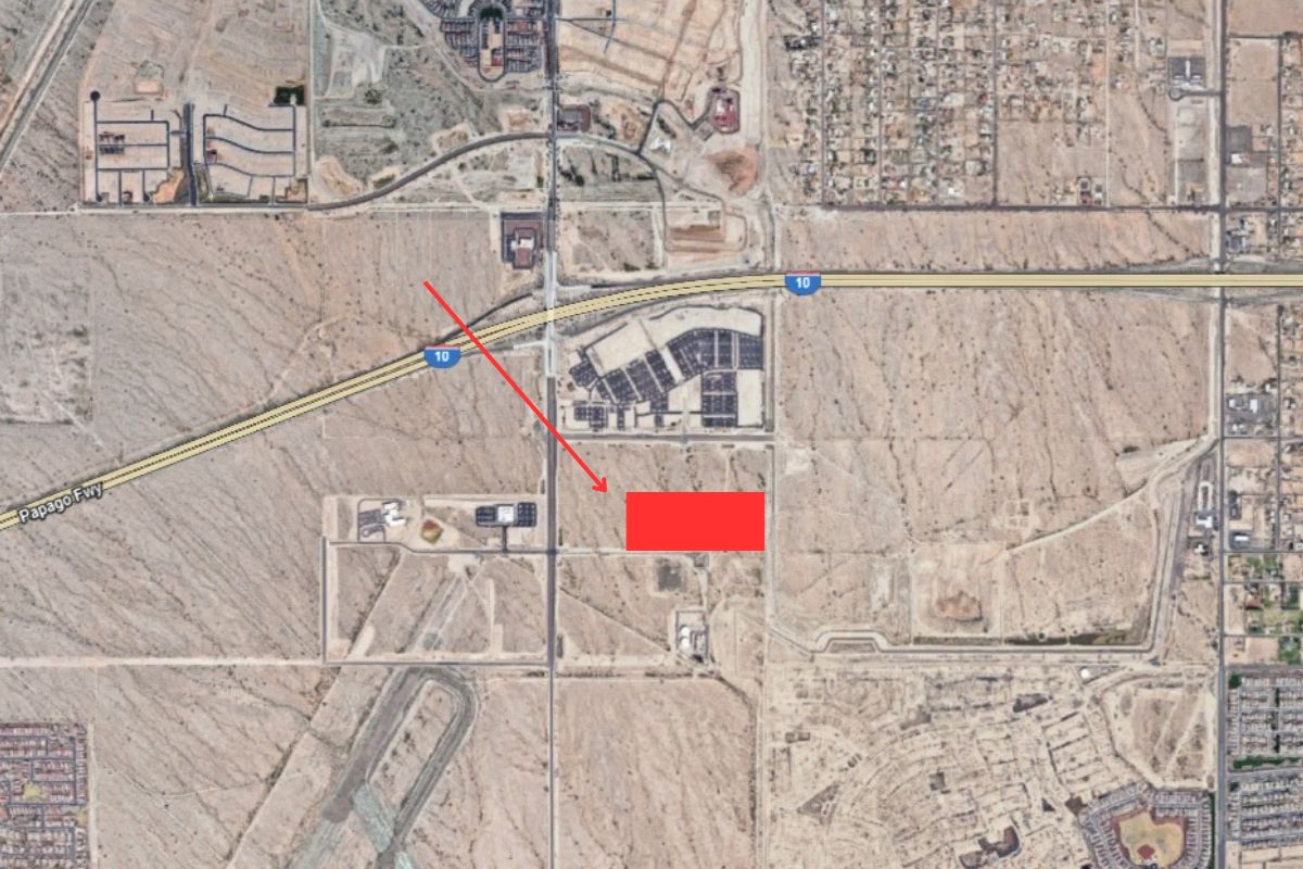 A map of a piece of land in Buckeye, Arizona.