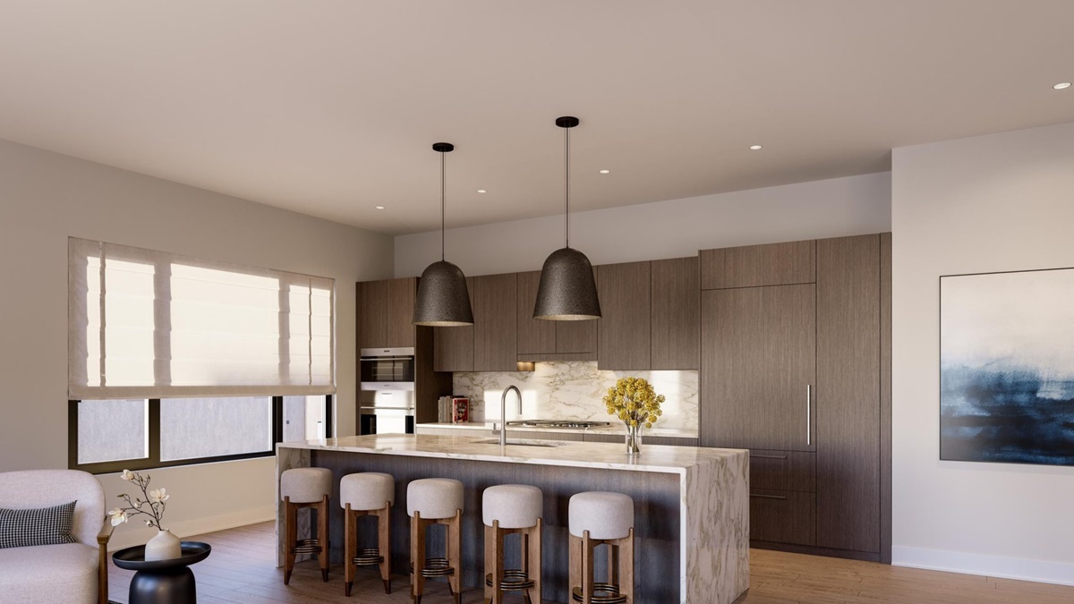 Rendering of a kitchen at Atavia in North Scottsdale.