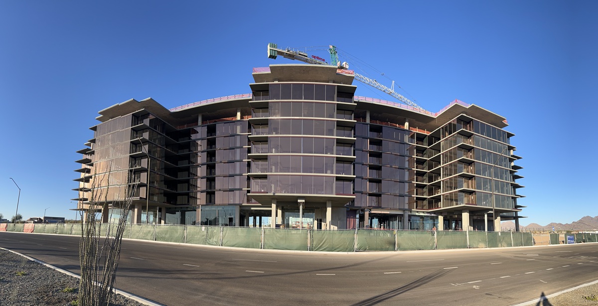 Optima McDowell Mountain under construction in Scottsdale, Arizona.