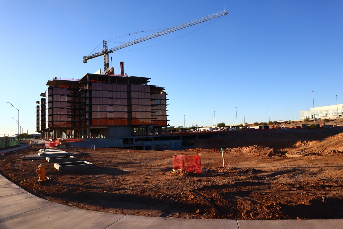 Optima McDowell Mountain under construction in Scottsdale, Arizona.