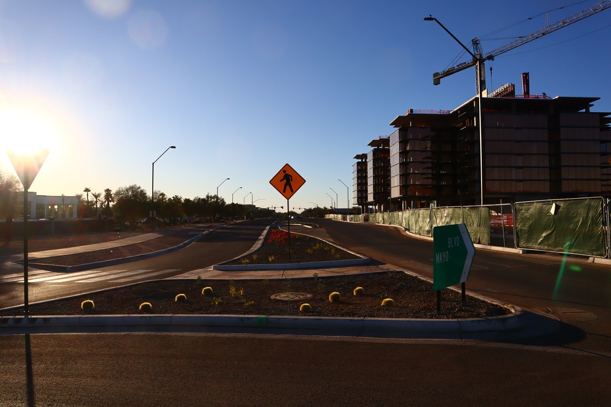 Optima McDowell Mountain under construction in Scottsdale, Arizona.