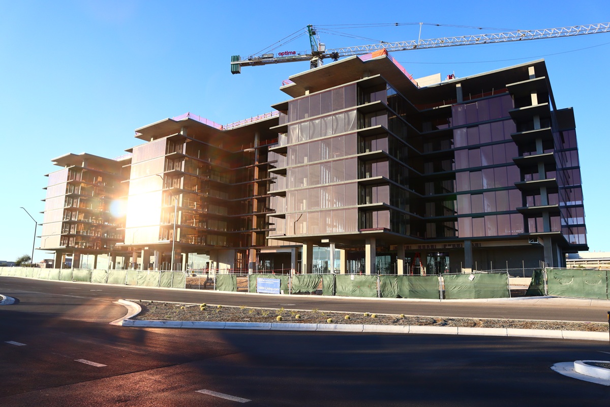Optima McDowell Mountain under construction in Scottsdale, Arizona.