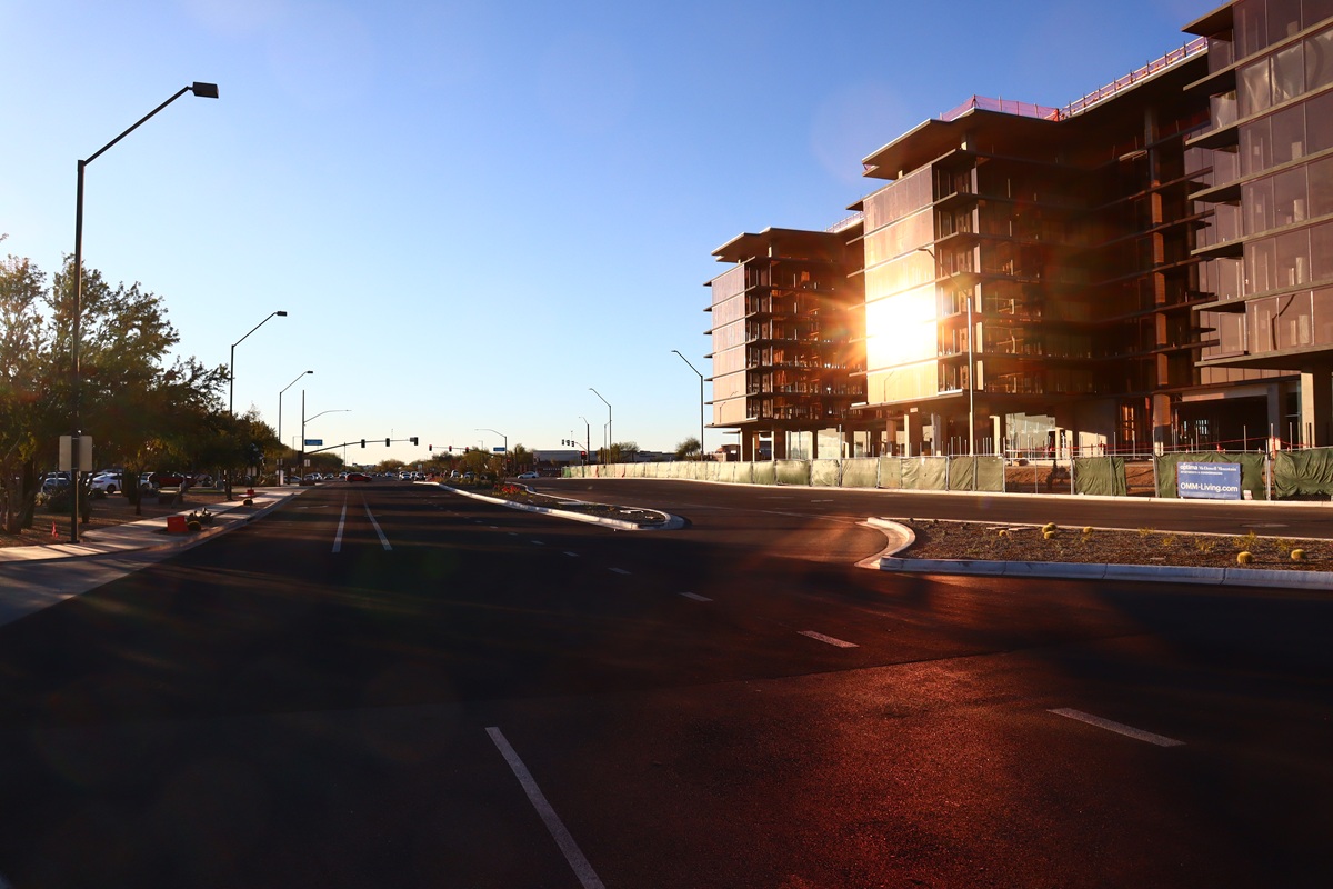 Optima McDowell Mountain under construction in Scottsdale, Arizona.