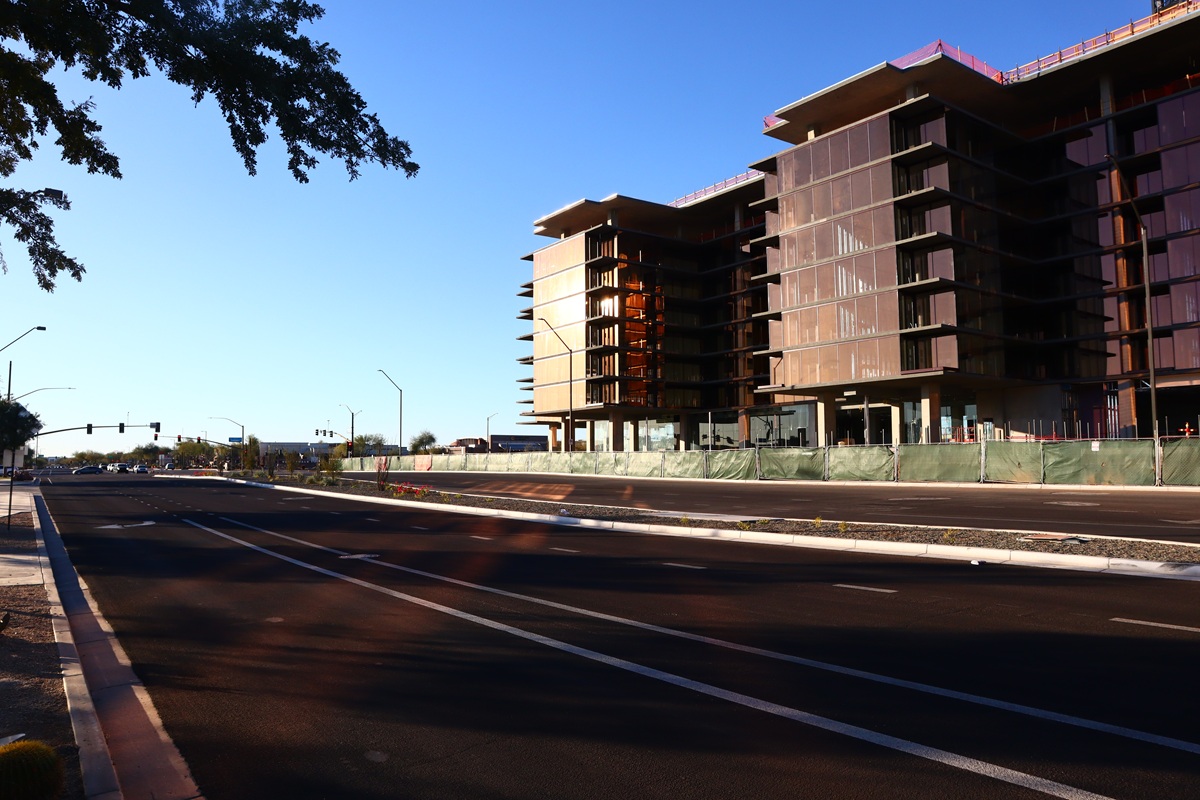 Optima McDowell Mountain under construction in Scottsdale, Arizona.