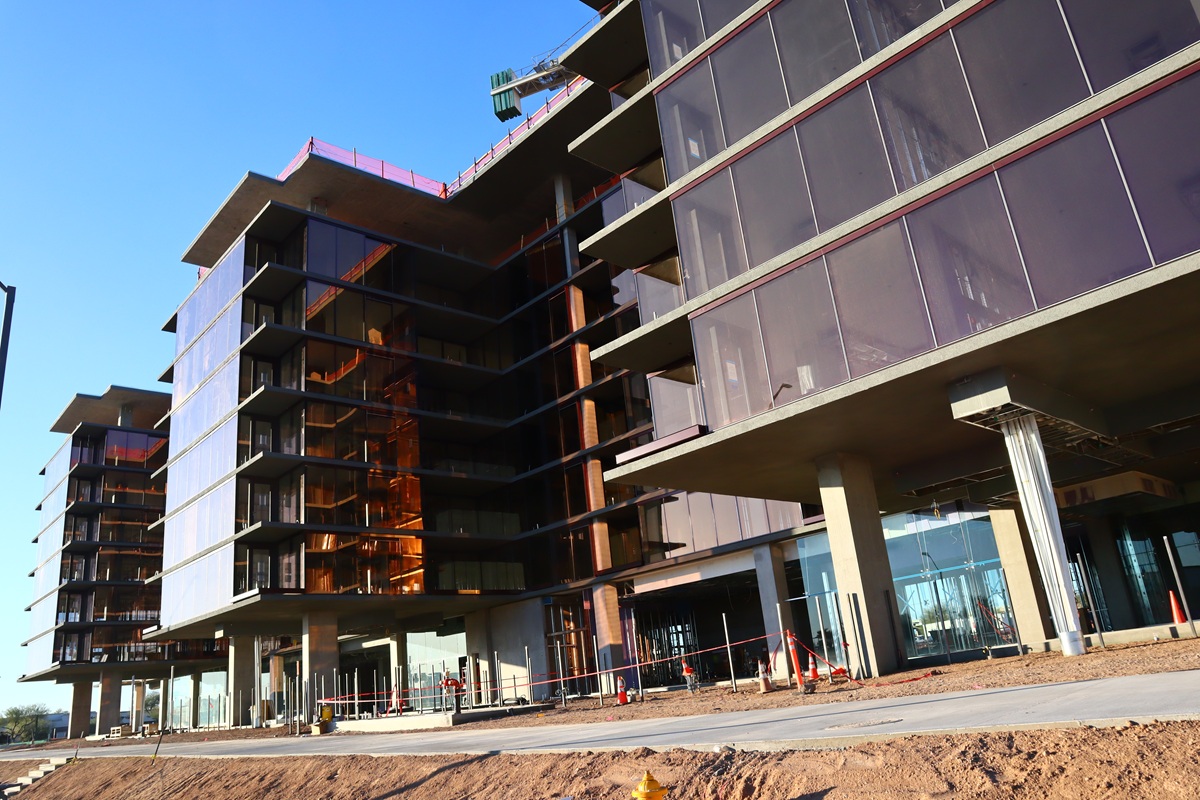 Optima McDowell Mountain under construction in Scottsdale, Arizona.