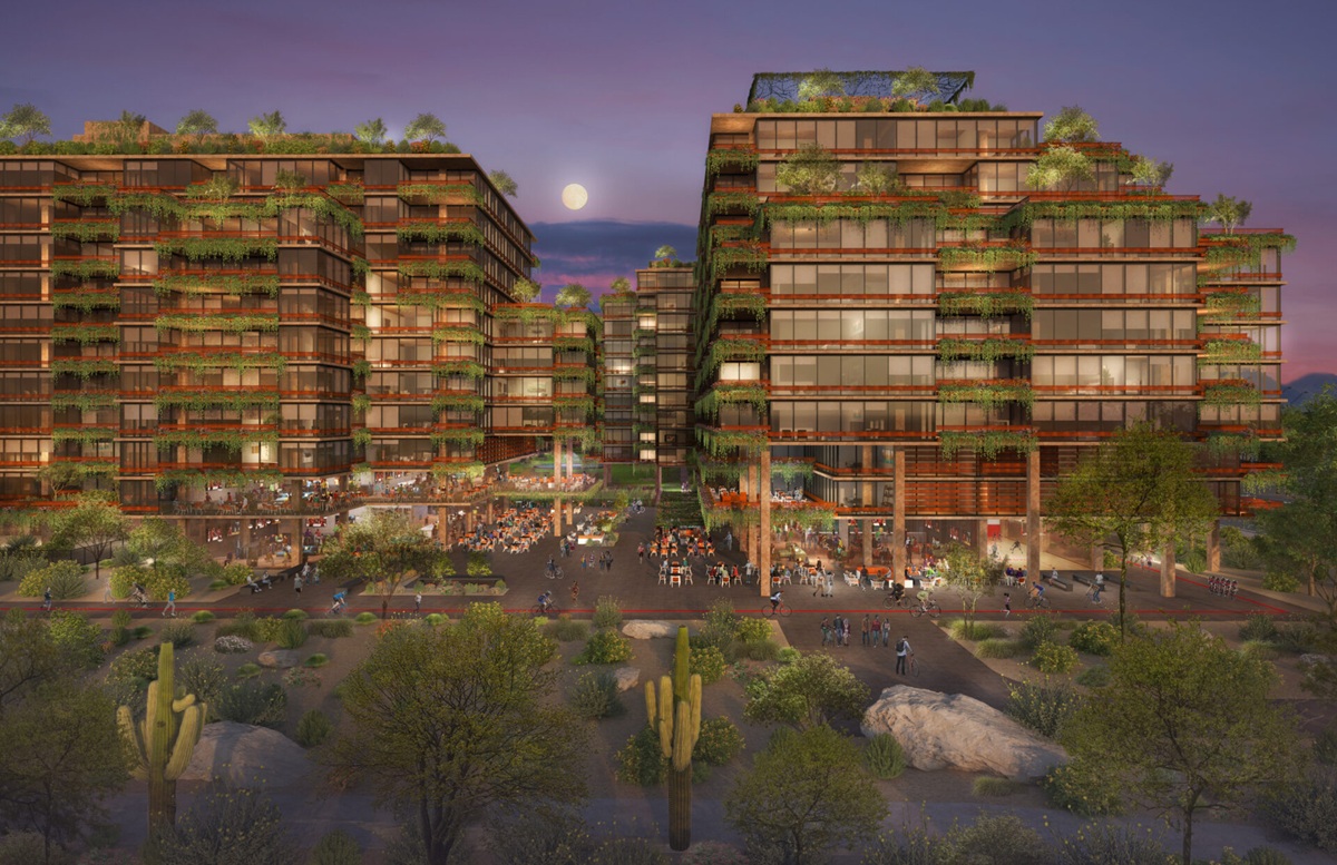 Rendering of Optima McDowell Mountain in Scottsdale, Arizona.