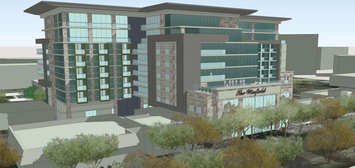 Rendering of The Winfield Hotel And Residences in Old Town Scottsdale.