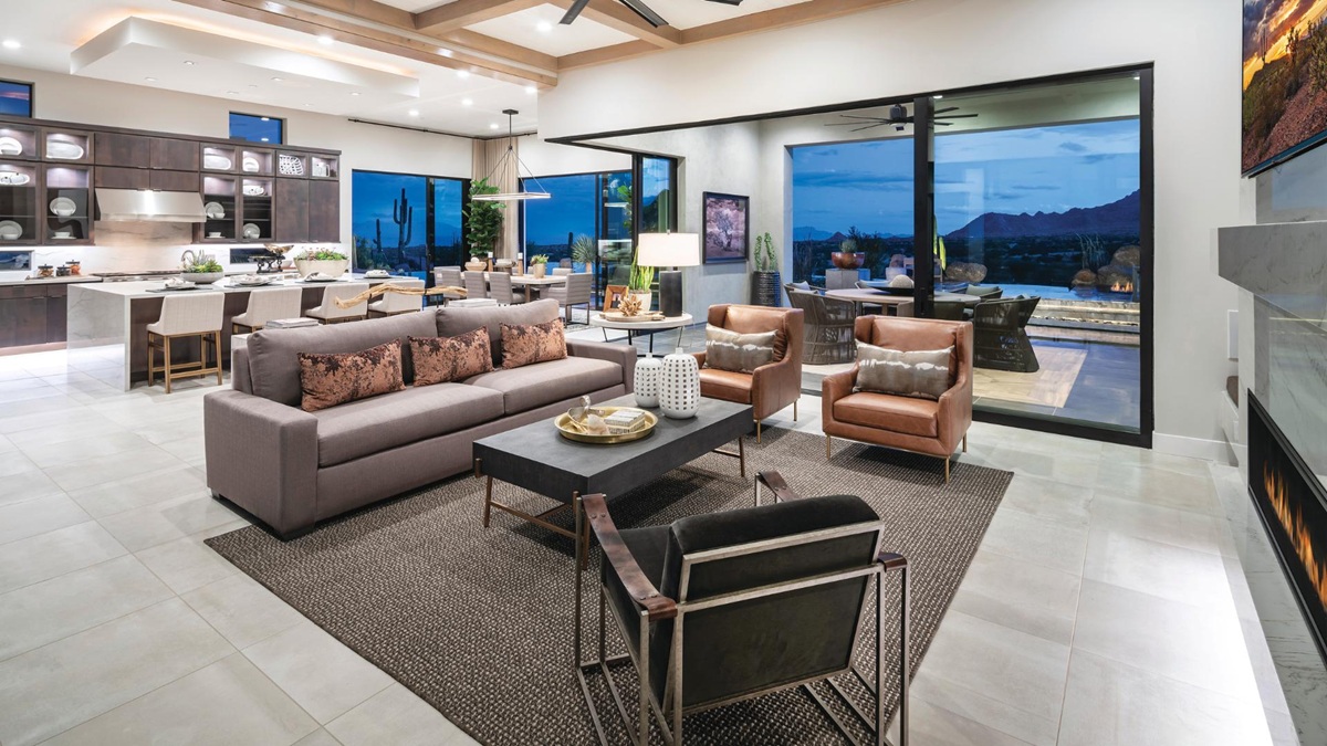 Rendering of an interior at the Manor Collection in Sereno Canyon.