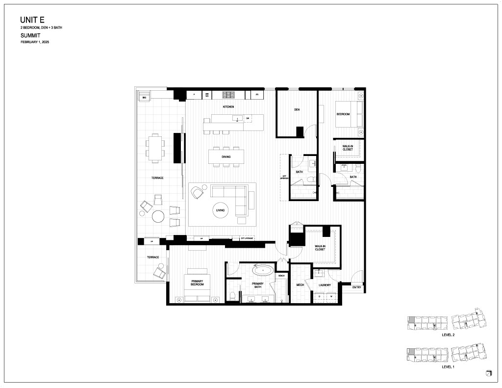 Floor plan for Summit by Olson Kundig at The Phoenician.