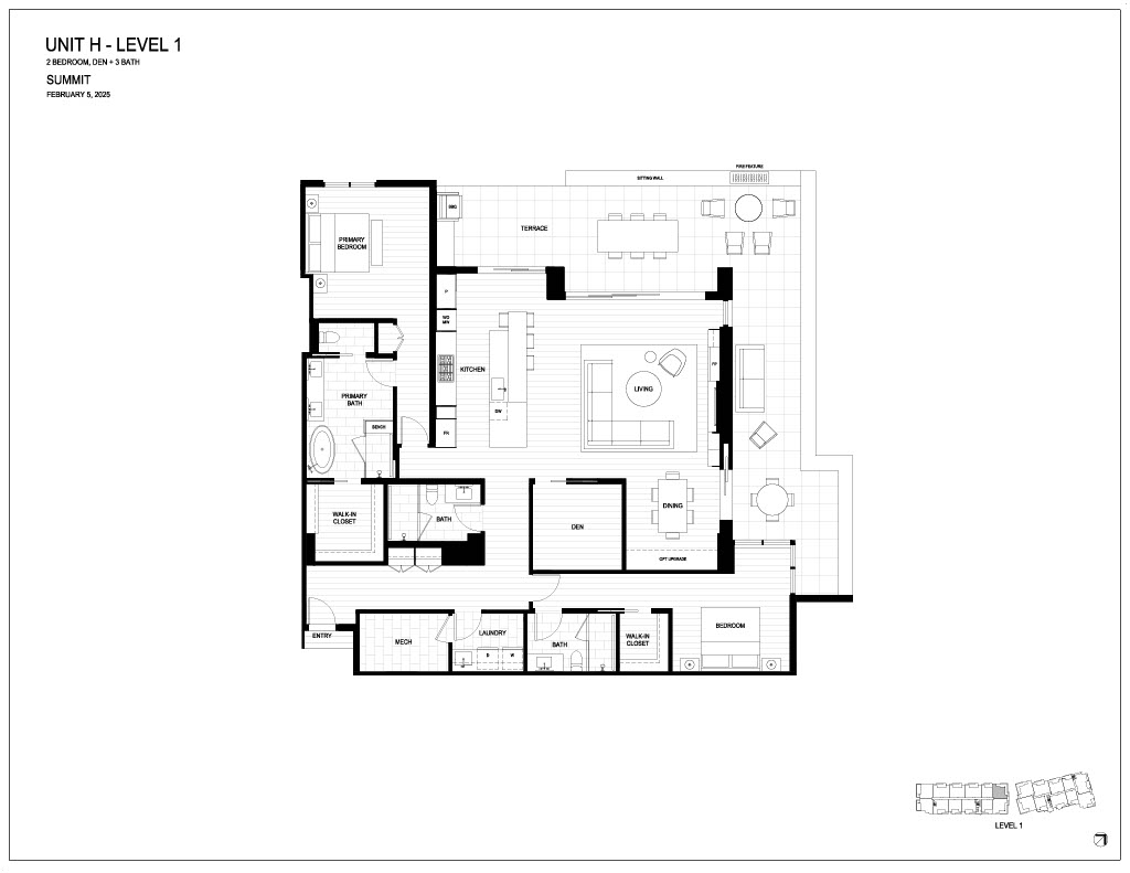 Floor plan for Summit by Olson Kundig at The Phoenician.