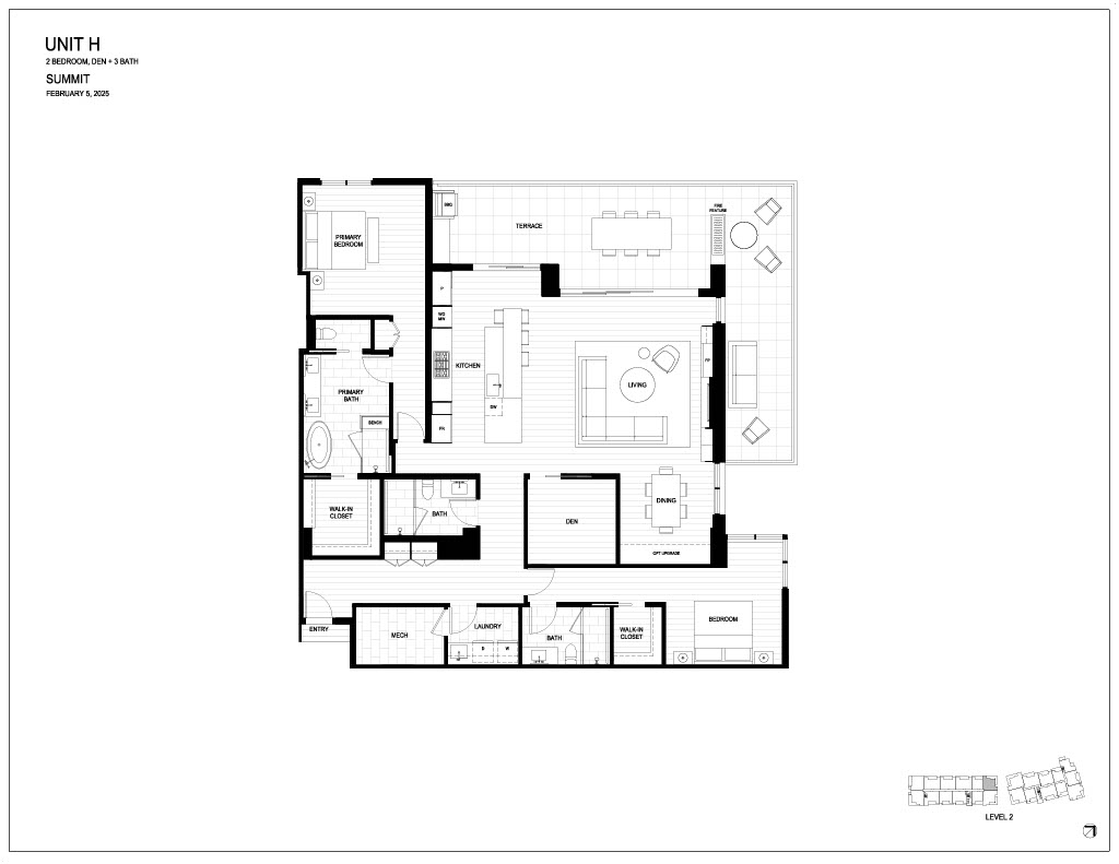 Floor plan for Summit by Olson Kundig at The Phoenician.