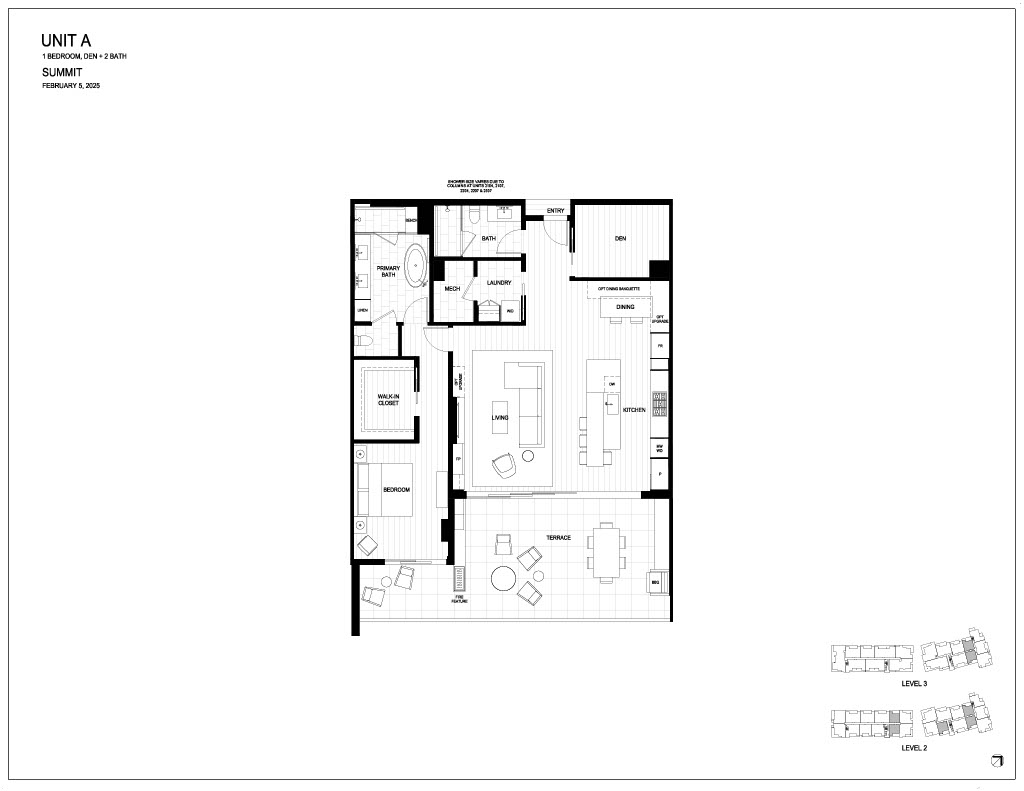 Floor plan for Summit by Olson Kundig at The Phoenician.